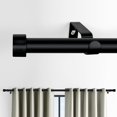 thumbnail image 1 of TRAHOO-Curtain Rods for Windows 80 Inch, 1 Inch Pole Curtain Rod with End Cap (Metal Finials), Splicing Heavy Duty Matte Black Curtain Rods with Brackets for Bedroom, Living Room, Kitchen, 1 of 4
