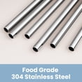 thumbnail image 5 of Tomorotec 6-Pack Reusable Stainless-Steel Straws with Silicone Tips, 3 Sizes Compatible with Stanley Tumblers 40OZ 30OZ 20OZ 14OZ, Dishwasher Safe, Includes 2 Cleaning Brushes (Ocean Gradient), 5 of 9
