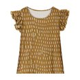 thumbnail image 3 of hengsof Girls' Sweet Ruffled Short Sleeve Shirts Kids Fashionable Printing Crew Neck Tops Comfortable Casual Summer T-Shirts, 3 of 7