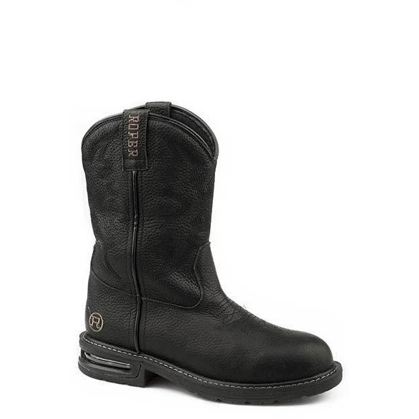 Men's Roper Worker Romeo Boots Handcrafted Black - Walmart.com