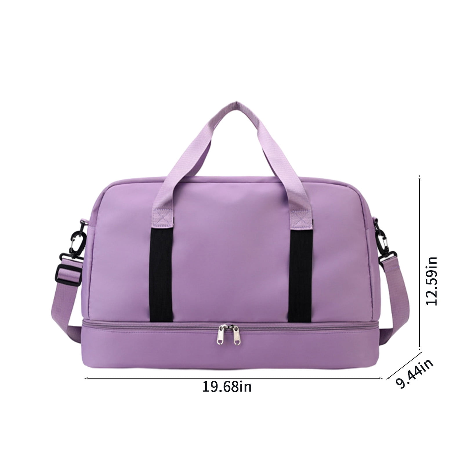 TopLLC Travel Bag Large Capacity Individual Shoe Compartment Gym