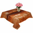 thumbnail image 2 of Burnt Orange Table Cloth Waterproof Tablecloths, Oil Painting Modern Abstract Art Vintage Tablecloth Dining Table Cover for Kitchen Party Tabletop Outdoor, Square Tablecloth 60x60 Inch, 2 of 9
