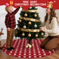 thumbnail image 5 of 48 Inch Christmas Tree Skirt – Velvet Plush Tree Mat, Soft Thickened Polyester with Red Ties, Single-Sided Printing, Available in 30in/36in/48in, Perfect for Holiday Xmas Tree Decoration, 5 of 7