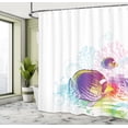 thumbnail image 5 of Ambesonne Cartoon Shower Curtain, Fish Sea Theme, 69"Wx84"L, Multicolor, 5 of 5