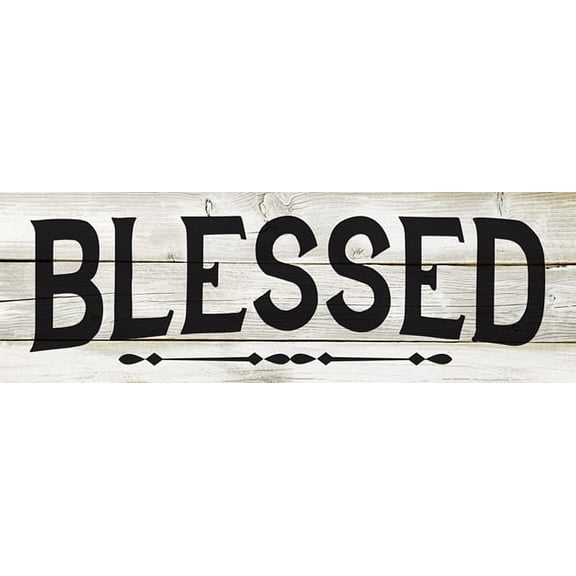 Blessed Chic White Farmhouse Wood Sign Wall Décor Gift 6 x 18 Wood Sign B3-06180028129