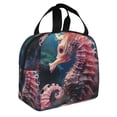 thumbnail image 2 of Fotbe Ocean Seahorse Bolsa Térmica con Estampado y Forro de Aluminio Grueso Bolsa de Almuerzo con Bolsillo Frontal para Hombres y Mujeres, Ideal para Trabajo, Escuela, 2 of 8