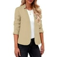 thumbnail image 5 of iHPH7 Open Front Blazer for Women Fall Business Outfits for Women Blazer Jackets for Women Fall Jackets for Women Fall Clothes for Women Fall Office Outfits for Women Khaki S, 5 of 7