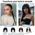 thumbnail image 6 of Crystal Headband with 100% Real Human Hair Bangs Straight Forehead Cover, 6 of 6