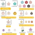 thumbnail image 4 of 26 Style Enamel Flower Pendants 104pcs Colorful Floral Themed Flower Charms Daisy Cherry Flower Dangle Gold Plated Enamel Charm for Necklace Earring Bracelet Jewelry Making colorful DIY, 4 of 7
