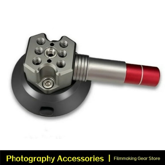 Camera Metal Car Mount Aluminum Alloy Mount with 1/4 3/8 20Inch Female Threads 3'' Rubber Suction Cup for Cameras,Any Smooth Surface