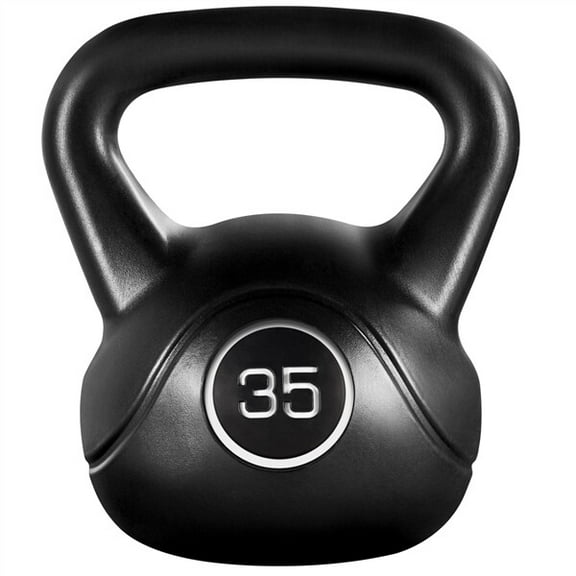 GJWL 35lb Kettlebell Weight HDPE Coated Kettle Bells for Home Gym Fitness Bodybuild