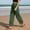 Army Green, variant on Zedker 100% Cotton Linen Capri Leggings for Women Elastic High Waisted Loose Lantern Tapered Harem Pants with Pockets Army Green L