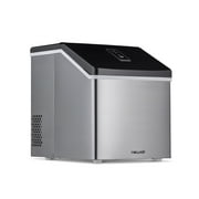 Newair Portable Countertop 40lb Clear Ice Maker Machine, Stainless Steel