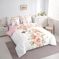 thumbnail image 3 of Castle Fairy Floral Horse 7Pcs Bedding Comforter Set for Women Men,Pink Flower Rose Queen Bedding Sets Super Cozy,Farmhouse Animal Queen Sheet Sets,Microfiber Bedroom Decor, 3 of 8