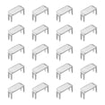 thumbnail image 1 of Unique Bargains 20Pack Zipper Stoppers, #8 Top & Bottom Stops for Rescue Repair, Silver Tone, 1 of 6