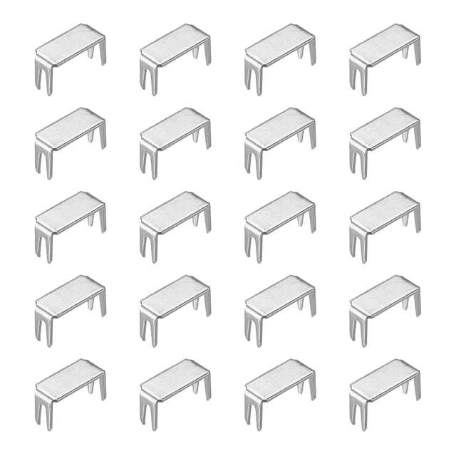 Unique Bargains 20Pack Zipper Stoppers, #8 Top & Bottom Stops for Rescue Repair, Silver Tone