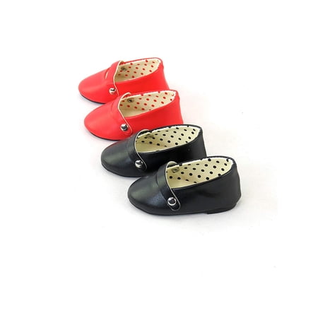 2 pack of Ballet Flats with Strap- Red and Black For 18 Inch Doll price history on PriceWatchPro