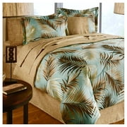 CodYinFI Tropical Palm Tree Leaf/Leaves Ocean Beach Coastal Bedding Comforter Set Bed in a Bag (King Size)