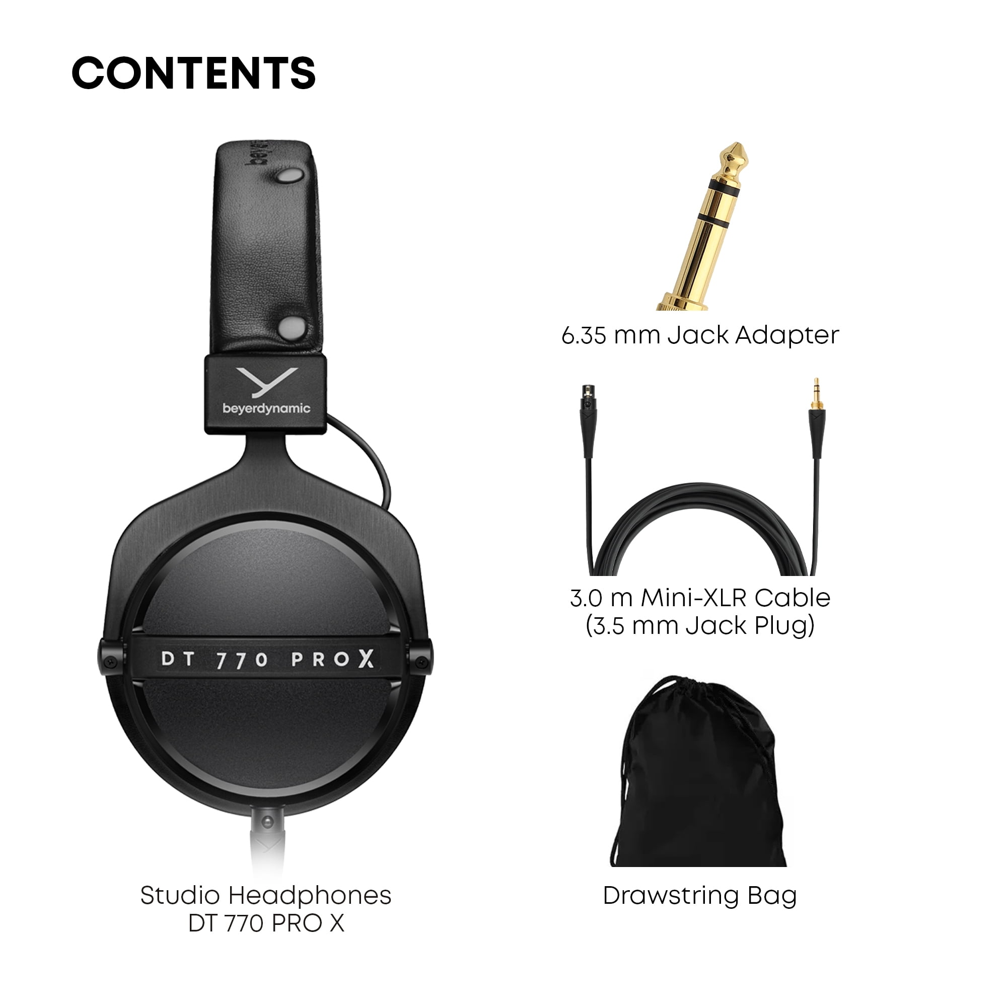 Beyerdynamic DT 770 Pro X Over-Ear Studio Wired Headphones for Recording and Monitoring (Closed) with Detachable Cable Handmade in Germany (48 Ohms, Black)
