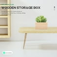 thumbnail image 6 of IBASETOY 4Pcs Unfinished Wooden Crates for Display Khaki Wood Boxes Multipurpose Storage, 6 of 8