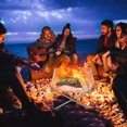 thumbnail image 4 of Camping Acero inoxidable Camping Fogata Estante de fuego Malla plegable Fire Pit BBQ Tools Tmvgtek Deportes Acuáticos, 4 of 9