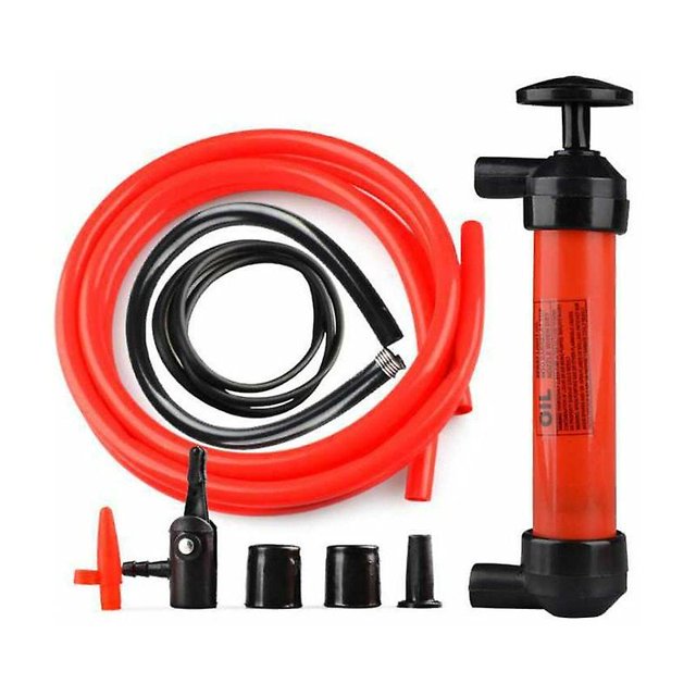 Bomba de Sifón Sincero para Transferir o Inflar Aceite Gasolina Diésel Color Rojo
