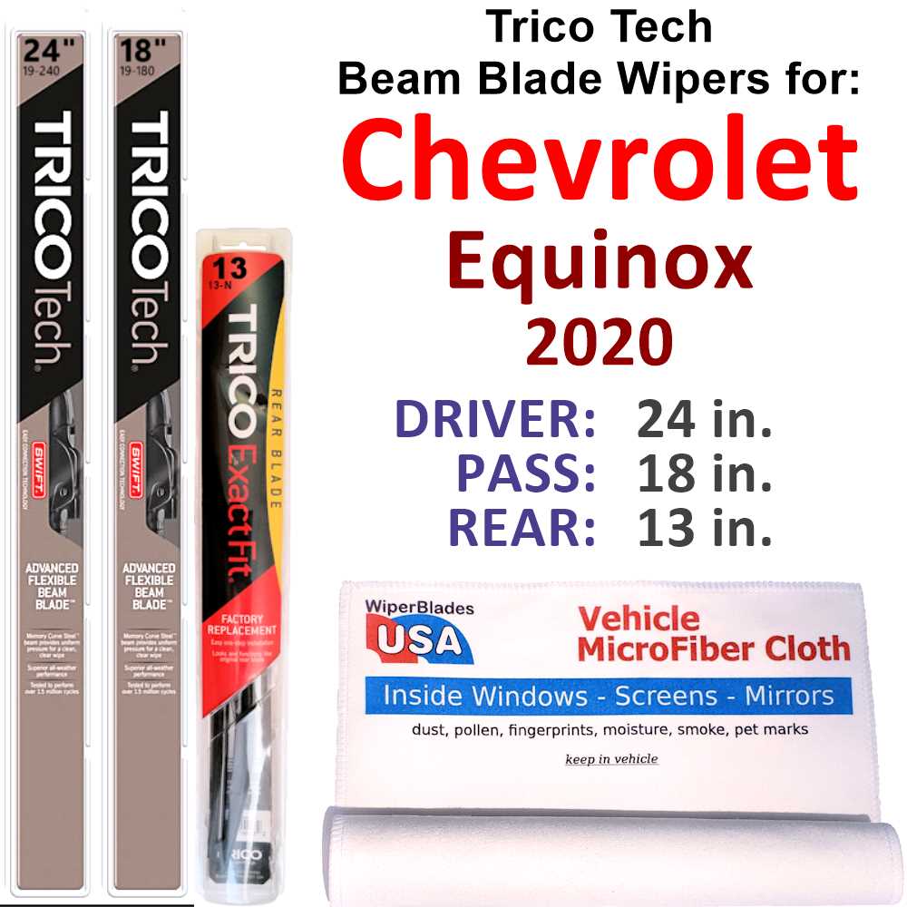 2020 Chevrolet Equinox Beam Blade Wipers (Set of 3) w/Rear Wiper