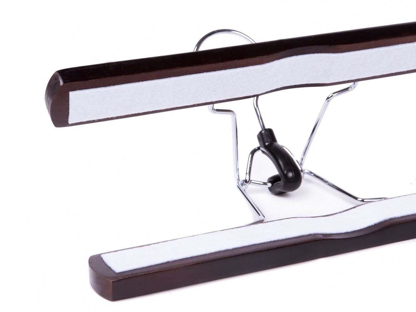 Wooden Clamp Style Pant/Skirt Hanger (Walnut & Chrome)