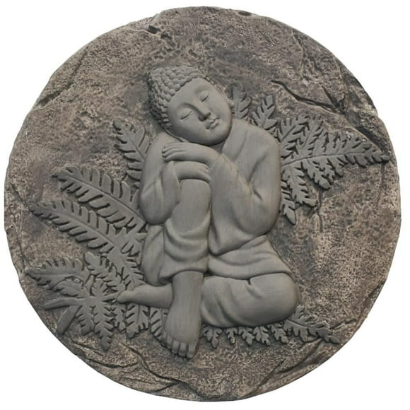 Angelo Décor Pierre de gué bouddha au repos de 12 pouces de diamètre