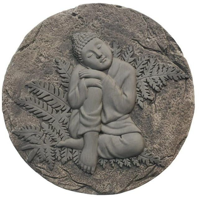 Angelo Décor Pierre de gué bouddha au repos de 12 pouces de diamètre