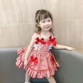 thumbnail image 2 of Summer Toddler Girls Tank Casual Lattice Printed Sleeveless Loose Girl Dresses, 7-8 Years, 2 of 6