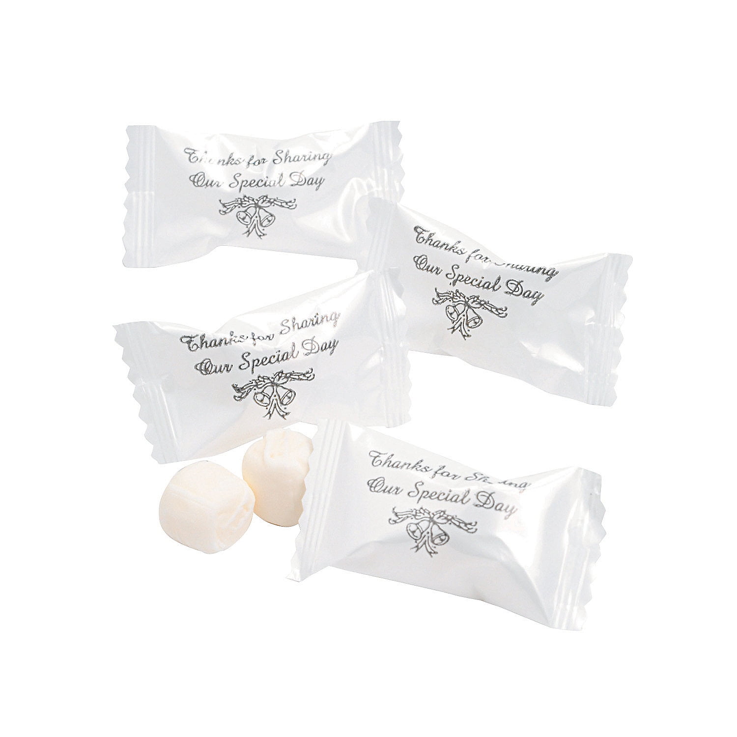 Fun Express Wedding Wrapped Silver Buttermints (lb) for Wedding