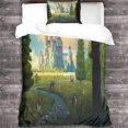 thumbnail image 2 of Medieval Castle Fortress Bedding Set D Pattern Print Duvet Cover Zipper Closure With Pillowcases Microfiber For Adults And Children Single Pieces 135*, 2 of 5
