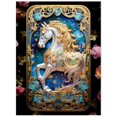 thumbnail image 1 of Cheval Carré Rond Broderie Diamant Animal Mosaï 30*40 cm, Cadre Non Inclus., 8-Tz, 1 of 3