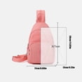 thumbnail image 2 of VeFlora Women & Men Multi-Pocket Sling Crossbody Bag, Adjustable Water-Resistant Chest Backpack, Lightweight Casual Purse for Work Travel Outdoor Daily Use(Pink/One Size), 2 of 7