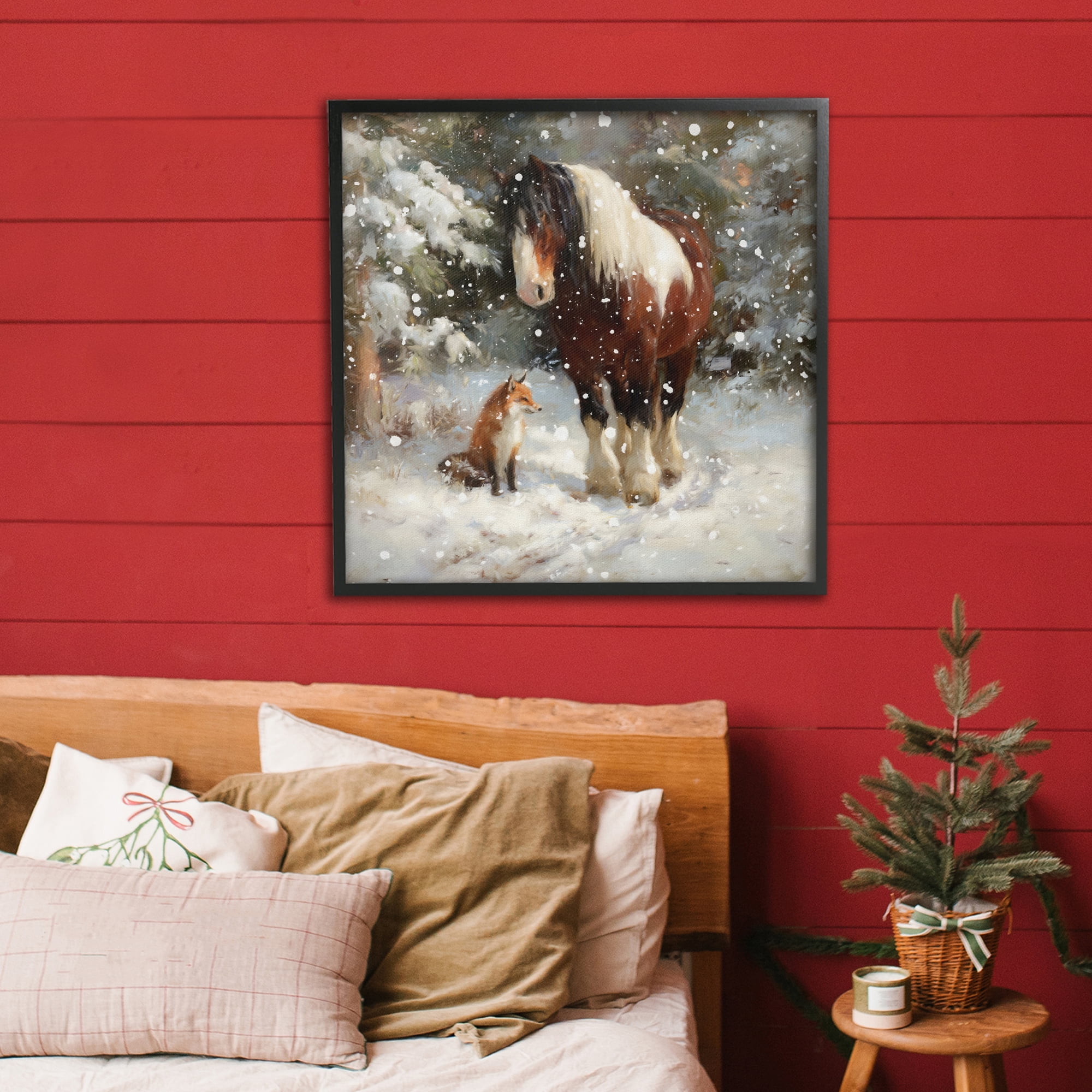 Stupell Industries The Horse & The Fox Black Framed Giclee Art, design by Tina LeCour