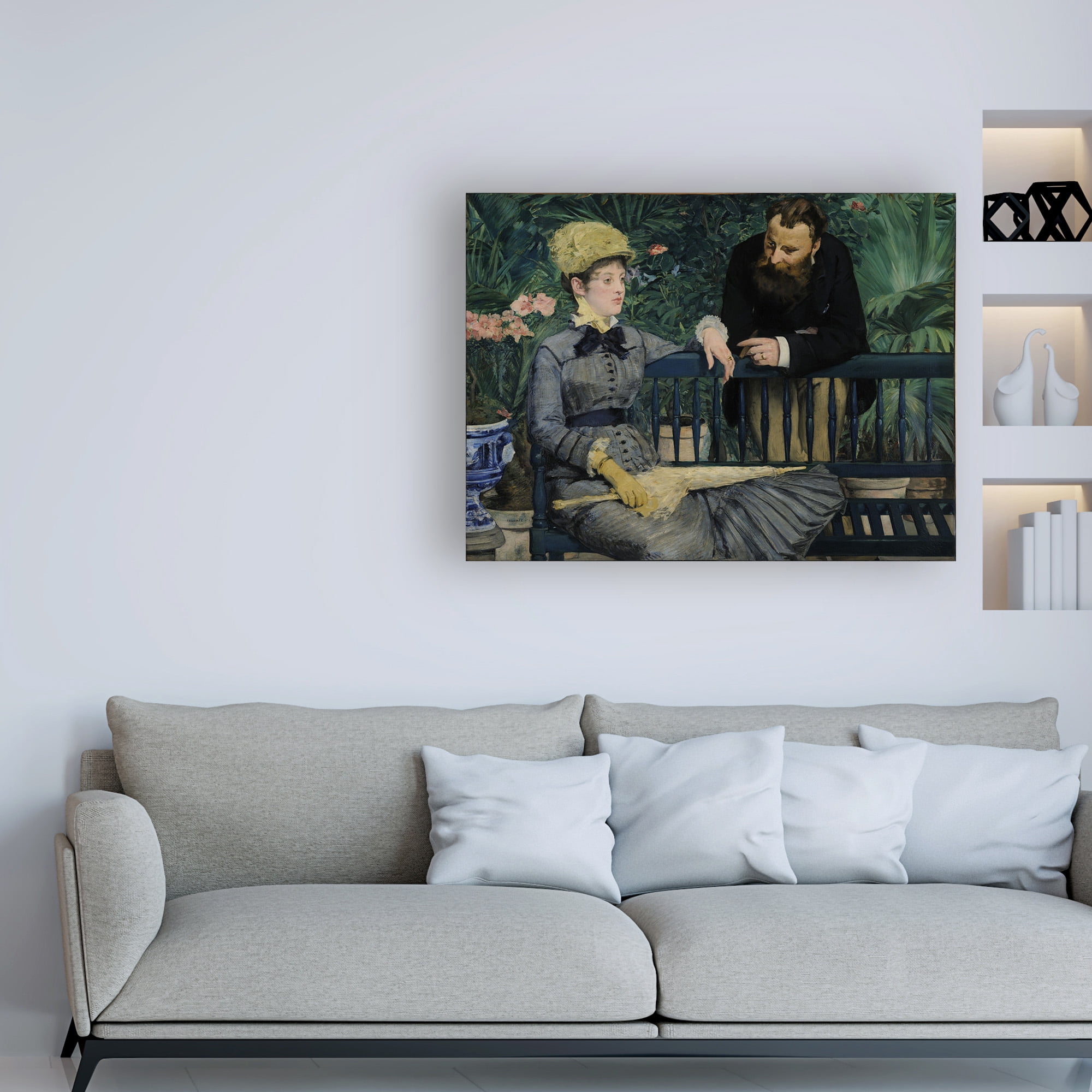 Manet 'In the Conservatory' Canvas Art