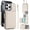 White, variant on Allytechgroup Wallet Case for iPhone 8 Plus/7 Plus, Built-in Card Holder & Shoulder Strap & Wrist Strap Slim Shockproof Protective Full Body Cover Bumper for iPhone 8 Plus/7 Plus, Black