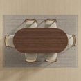 thumbnail image 4 of MAYEERTY Wood Oval Dining Table, Mid-Century Modern Dining Table with Rattan Legs, 67"x33.5"x30", Walnut, 4 of 9