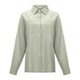 thumbnail image 3 of Women’s Casual Long Sleeve Shirt With Pocket – For Daily Wear Stylish Cardigan Design For Summer Outfits Easily Paired With Jeans And Casual Pants Womens Button down Boyfriend Shirt Womens Quarter, 3 of 7
