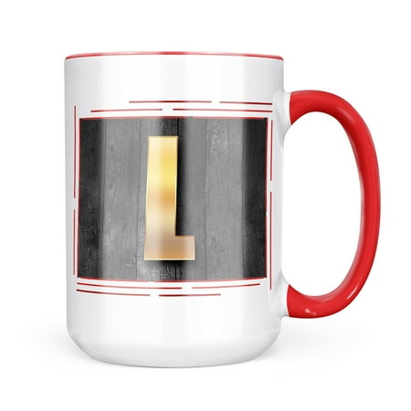 

Neonblond L characters letter blackwood yellow Mug gift for Coffee Tea lovers