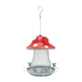 thumbnail image 2 of Comedero para colibríes Comedero colgante para pájaros de resina roja y hierro | Decoración de jardín al aire libre resistente a la intemperie | Diseño de fácil recarga robusto a prueba de herrumbre, 2 of 6