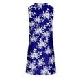 thumbnail image 4 of Women's Summer Casual Dress Floral Print Beach Elegant Flowy Midi Sleeveless Crew Neck Fashion Dress Womens Casual Trendy Midi Dresses, 4 of 4