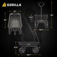 thumbnail image 4 of Gorilla Carts 4 Cu Ft Poly Garden Dump Cart with Quick-Release, 600 lb Capacity, Black, 4 of 9