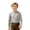 AB390 Light Gray, variant on Tisuna Long Sleeve Striped Shirts For Boys Kids Stand Collar Button Down Front Pocket Tops Comfortable Daily Casual Wear Tees For Toddler And Tweens 2-14 Years