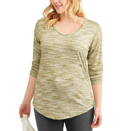 Poof Junior Plus OPP Exposed Back Zip Shirtail Tee