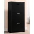 thumbnail image 2 of Vivian 3-drawer Engineered Wood Shoe Cabinet Black, 2 of 4