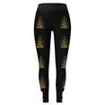 thumbnail image 3 of MKLEKYY Leggings de compresión para mujer, mallas huecas informales con estampado de árbol de Navidad para mujer, mallas deportivas de realce para fitness, pantalones de yoga, 3 of 3