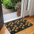 thumbnail image 2 of Black Green Leaf Sunflower Pattern Door Rugs,Washable Non Slip Door Mats Indoor,Decorative Door Mats,Entry Mat Indoor for Entrance,Bedroom,Kitchen,Bathroom,30"x17", 2 of 6