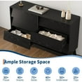 thumbnail image 7 of Home 6-Drawer Dresser for Bedroom, 47.2" Wide Mid Century Chest of Drawers, Wooden Dresser TV Stand, Vintage Dressers with Bevel Design for Bedroom, Living Room, Hallway, 7 of 7